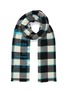 Main View - Click To Enlarge - ACNE STUDIOS - Logo print gingham check wool scarf