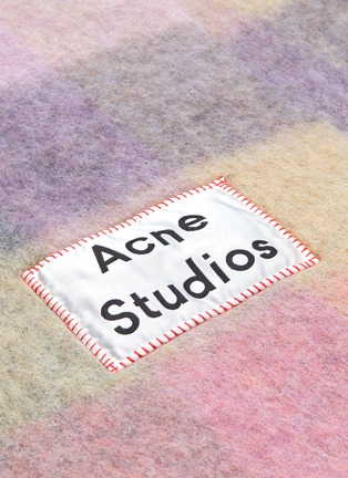 Detail View - Click To Enlarge - ACNE STUDIOS - Colourblock check wool scarf