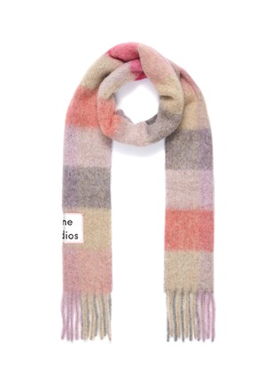 Main View - Click To Enlarge - ACNE STUDIOS - Colourblock check wool scarf