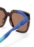 Detail View - Click To Enlarge - BALENCIAGA - 'Hybrid' cutout temple tortoiseshell acetate D-frame sunglasses