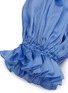  - LEAL DACCARETT - 'Pitaya' puff sleeve smocked tiered off-shoulder silk gown