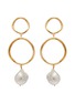 Main View - Click To Enlarge - JOANNA LAURA CONSTANTINE - 'Feminine Waves' pearl hoop drop earrings
