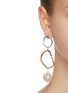 Figure View - Click To Enlarge - JOANNA LAURA CONSTANTINE - 'Feminine Waves' pearl hoop drop earrings