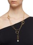 Figure View - Click To Enlarge - JOANNA LAURA CONSTANTINE - 'Feminine Waves' pearl hoop pendant tiered necklace