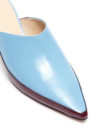 Detail View - Click To Enlarge - WANDLER - 'Bente Kitten' colourblock leather mules