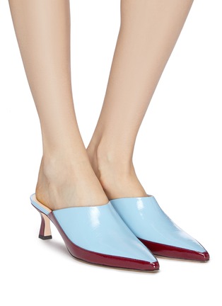 Figure View - Click To Enlarge - WANDLER - 'Bente Kitten' colourblock leather mules