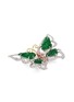 Detail View - Click To Enlarge - LC COLLECTION JADE - Diamond sapphire jade 18k gold butterfly brooch