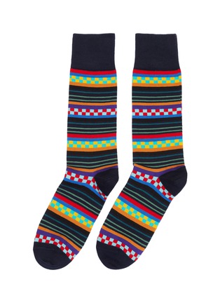 Main View - Click To Enlarge - PAUL SMITH - Checkerboard stripe socks