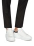 Figure View - Click To Enlarge - ALEXANDER MCQUEEN - 'Oversized Sneaker' in leather with holographic collar