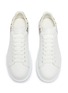 Detail View - Click To Enlarge - ALEXANDER MCQUEEN - 'Oversized Sneaker' in leather with python embossed collar