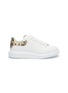 Main View - Click To Enlarge - ALEXANDER MCQUEEN - 'Oversized Sneaker' in leather with python embossed collar