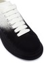 Detail View - Click To Enlarge - ALEXANDER MCQUEEN - 'Oversized Sneaker' in colourblock flocked leather