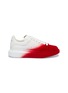 Main View - Click To Enlarge - ALEXANDER MCQUEEN - 'Oversized Sneaker' in colourblock flocked leather