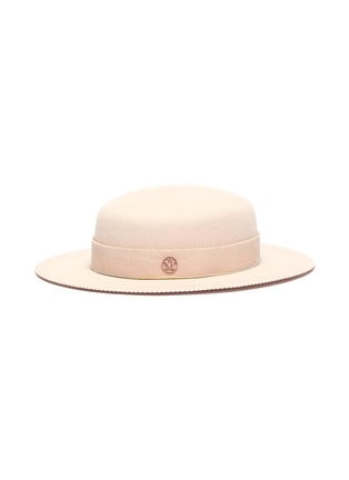 Main View - Click To Enlarge - MAISON MICHEL - 'Rod' zig zag edge fur felt canotier hat