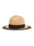 Figure View - Click To Enlarge - MAISON MICHEL - 'Virginie' colourblock straw fedora hat