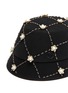 Detail View - Click To Enlarge - MAISON MICHEL - 'Souna' floral grid embellished rabbit furfelt bucket hat