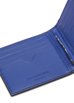 Detail View - Click To Enlarge - ALEXANDER MCQUEEN - Beetle print leather clip bifold wallet