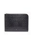 Main View - Click To Enlarge - ALEXANDER MCQUEEN - Skull croc embossed leather pouch