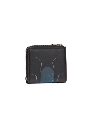 Figure View - Click To Enlarge - ALEXANDER MCQUEEN - Beetle print leather zip around wallet