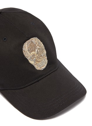 Detail View - Click To Enlarge - ALEXANDER MCQUEEN - Embroidered skull baseball cap