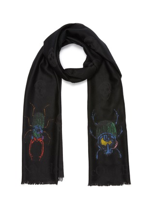 Main View - Click To Enlarge - ALEXANDER MCQUEEN - Skull scarab scarf