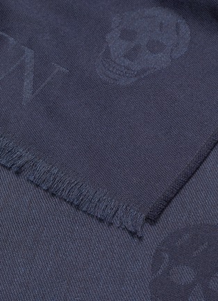 Detail View - Click To Enlarge - ALEXANDER MCQUEEN - Skull Bug wool blend scarf