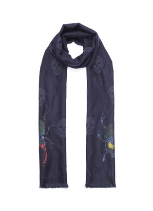 Main View - Click To Enlarge - ALEXANDER MCQUEEN - Skull Bug wool blend scarf
