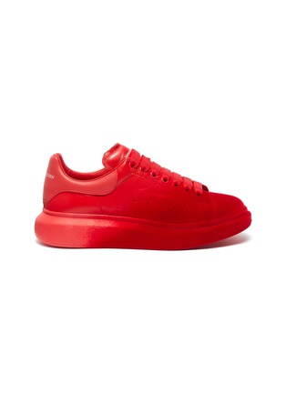 Main View - Click To Enlarge - ALEXANDER MCQUEEN - 'Oversized Sneaker' in flocked leather