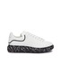 Main View - Click To Enlarge - ALEXANDER MCQUEEN - 'Oversized Sneaker' in leather with paint splat outsole