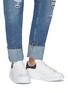 Figure View - Click To Enlarge - ALEXANDER MCQUEEN - 'Oversized Sneaker' in leather with flame stud collar