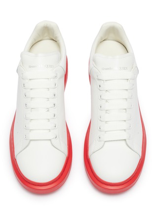 Detail View - Click To Enlarge - ALEXANDER MCQUEEN - 'Oversized Sneaker' in leather with contrast outsole