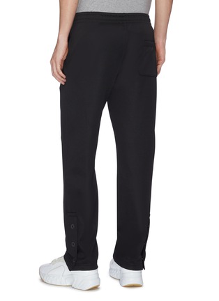 Back View - Click To Enlarge - ACNE STUDIOS - Contrast drawstring face patch snap button cuff sweatpants