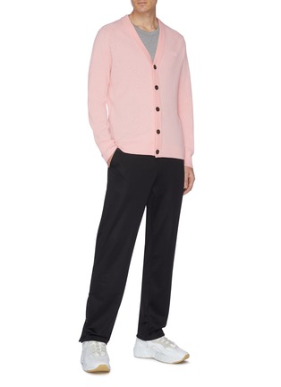 Figure View - Click To Enlarge - ACNE STUDIOS - Contrast drawstring face patch snap button cuff sweatpants