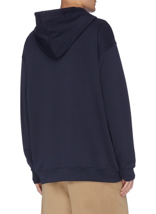Back View - Click To Enlarge - ACNE STUDIOS - Face patch flag appliqué oversized hoodie
