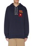 Main View - Click To Enlarge - ACNE STUDIOS - Face patch flag appliqué oversized hoodie