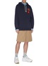 Figure View - Click To Enlarge - ACNE STUDIOS - Face patch flag appliqué oversized hoodie
