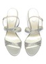 Detail View - Click To Enlarge - RENÉ CAOVILLA - 'Krisabrita' strass satin cross strap sandals