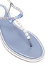 Detail View - Click To Enlarge - RENÉ CAOVILLA - 'Eliza' strass faux pearl leather thong sandals