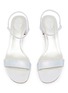 Detail View - Click To Enlarge - RENÉ CAOVILLA - 'Elastica 40' ankle strap PVC strass satin sandals