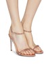 Figure View - Click To Enlarge - RENÉ CAOVILLA - 'Elastica 105' ankle strap PVC strass satin sandals