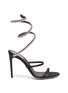 Main View - Click To Enlarge - RENÉ CAOVILLA - 'Cleo 105' strass coil anklet satin sandals