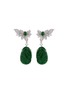 Main View - Click To Enlarge - LC COLLECTION JADE - Diamond jade 18k white gold drop earrings