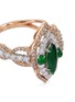 Detail View - Click To Enlarge - LC COLLECTION JADE - Diamond jade 18k gold marquise ring