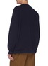 Back View - Click To Enlarge - ACNE STUDIOS - Skunk embroidered fringe panel sweatshirt