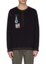 Main View - Click To Enlarge - ACNE STUDIOS - 'Erland' graphic appliqué ribbed long sleeve T-shirt