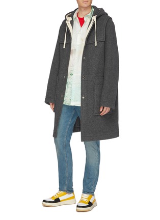 Figure View - Click To Enlarge - ACNE STUDIOS - Hooded melton coat