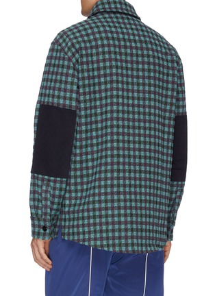 Back View - Click To Enlarge - ACNE STUDIOS - Contrast patch pocket gingham check shirt jacket