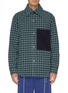Main View - Click To Enlarge - ACNE STUDIOS - Contrast patch pocket gingham check shirt jacket