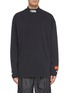 Main View - Click To Enlarge - HERON PRESTON - Cyrillic letter embroidered mock neck long sleeve T-shirt