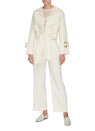 Figure View - Click To Enlarge - EQUIL - Belted cropped jacket